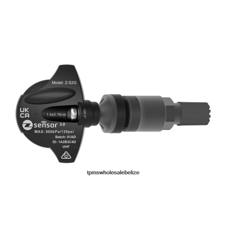 Renault OE Replacement TPMS Sensor - OE P/N 407000435R, 407003743R Freq 433Mhz - TPMS Programming Tool BT2RL929 Metal Valve Stem - Dark Gray